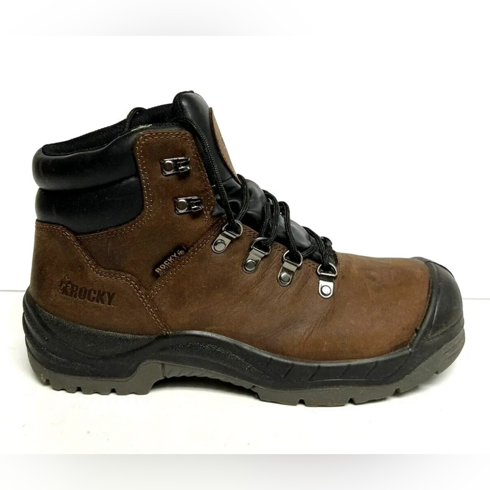 Rocky Men's Worksmart Comp Toe Work Boot Brown Size 8.5Wide